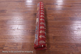 Red Khorjin Persian Gabbeh Hand Knotted Wool Rug - 3' 9" X 6' 3" - Golden Nile