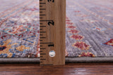 Grey Khorjin Persian Gabbeh Hand Knotted Wool Rug - 4' 1" X 6' 3" - Golden Nile