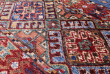 Blue Khorjin Persian Gabbeh Hand Knotted Wool Rug - 3' 11" X 6' 0" - Golden Nile