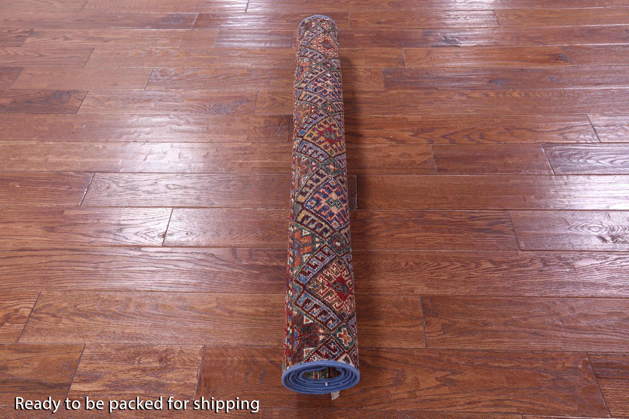 Blue Khorjin Persian Gabbeh Hand Knotted Wool Rug - 3' 11" X 6' 0" - Golden Nile