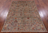 Tribal Persian Gabbeh Hand Knotted Wool Rug - 5' 1" X 6' 9" - Golden Nile