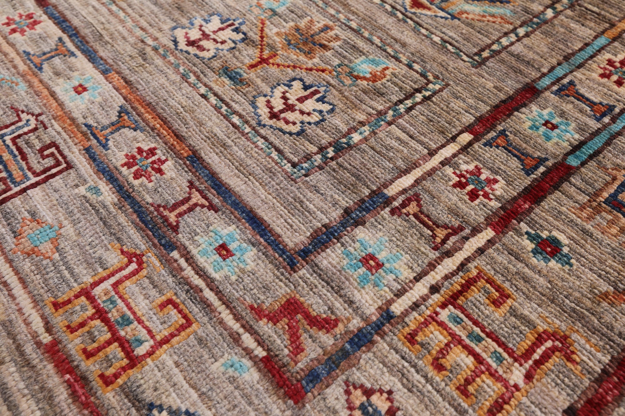 Tribal Persian Gabbeh Hand Knotted Wool Rug - 5' 1" X 6' 9" - Golden Nile