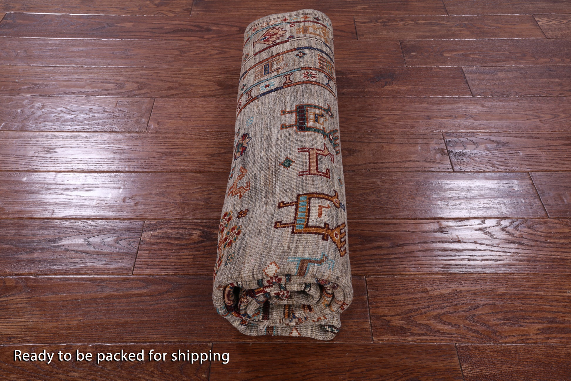 Tribal Persian Gabbeh Hand Knotted Wool Rug - 5' 1" X 6' 9" - Golden Nile