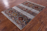 Khorjin Persian Gabbeh Hand Knotted Wool Rug - 3' 11" X 5' 9" - Golden Nile