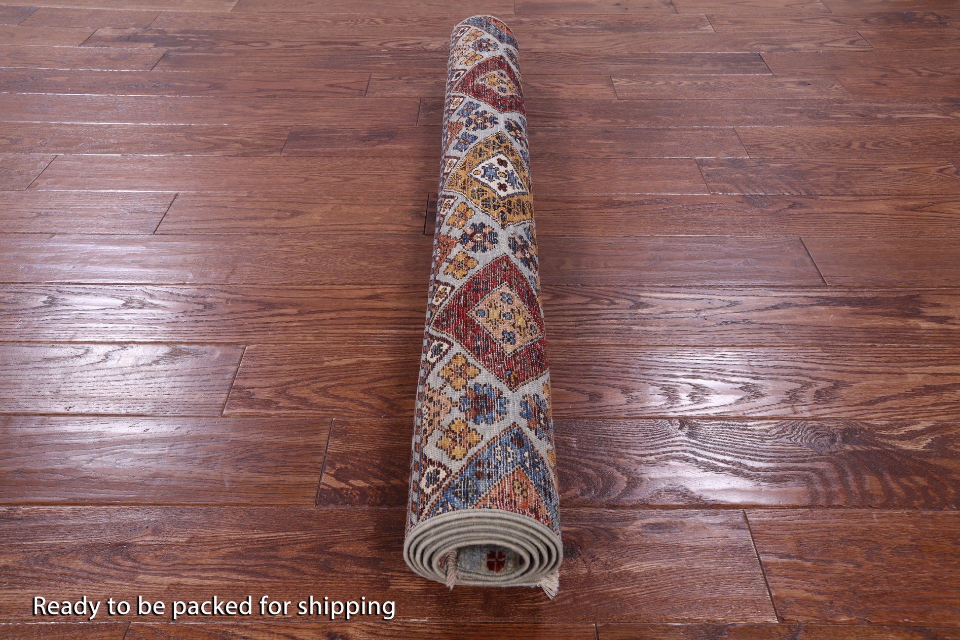 Khorjin Persian Gabbeh Hand Knotted Wool Rug - 3' 11" X 5' 9" - Golden Nile