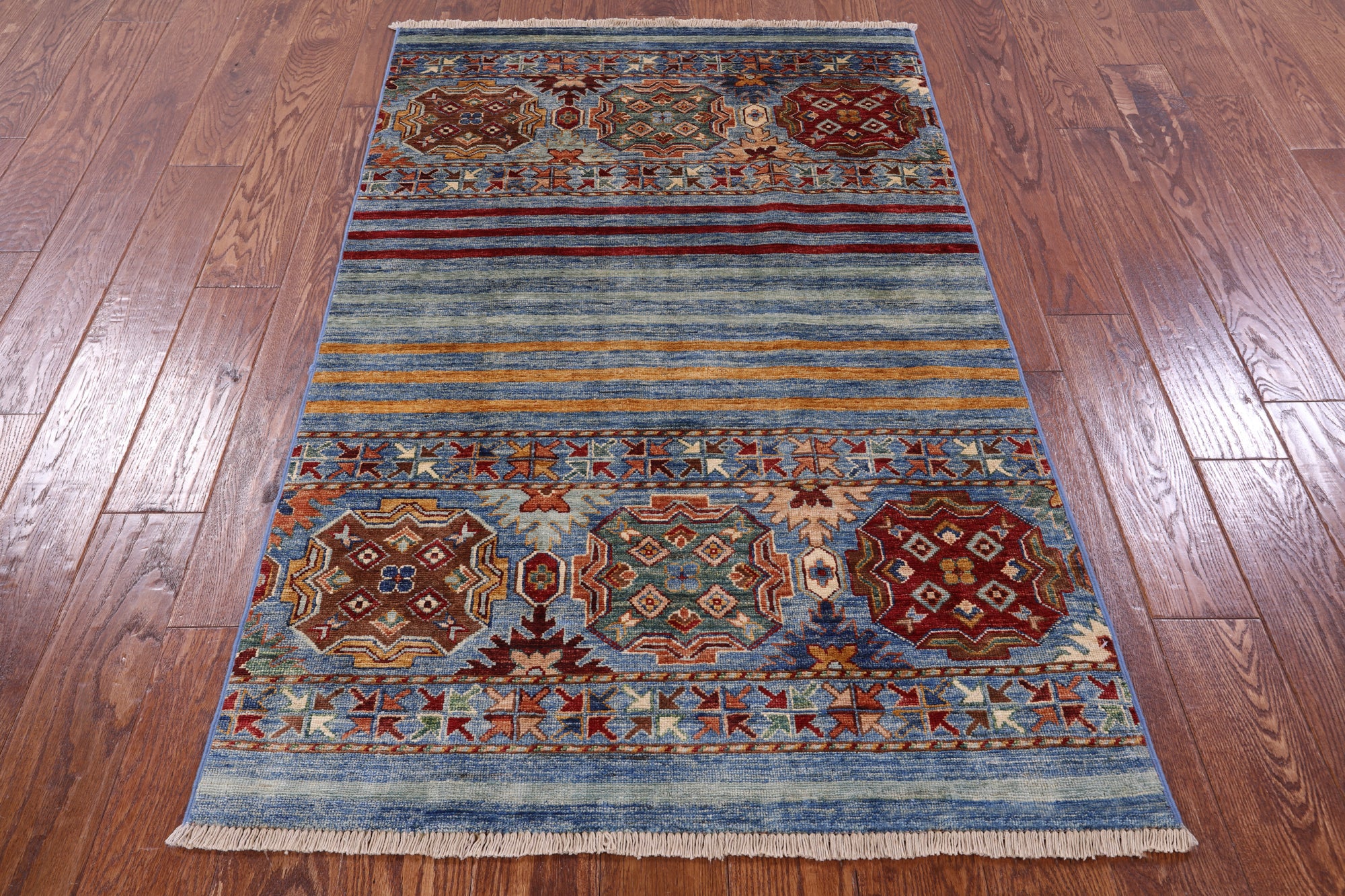 Khorjin Persian Gabbeh Hand Knotted Wool Rug - 3' 3" X 5' 4" - Golden Nile