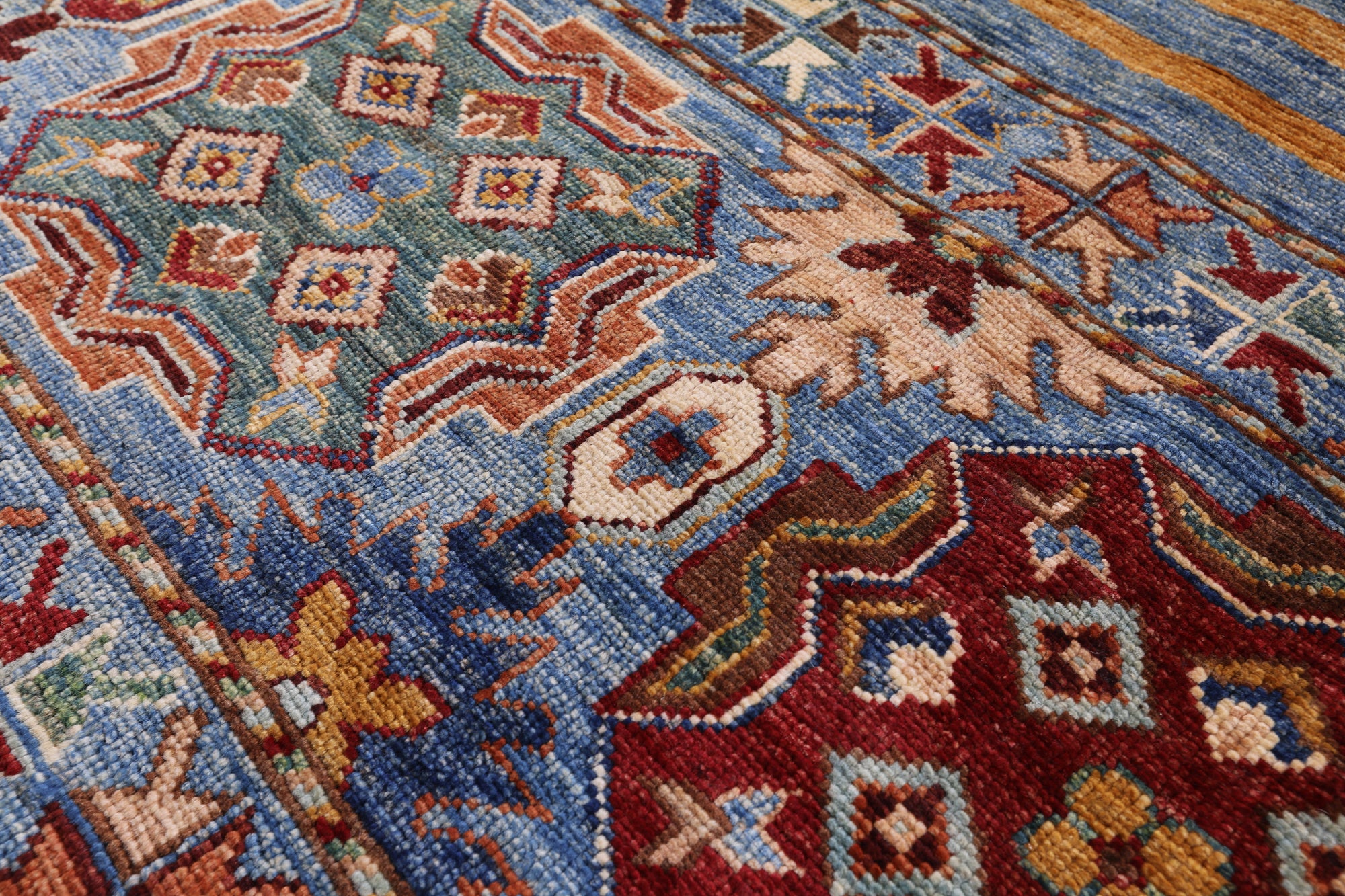 Khorjin Persian Gabbeh Hand Knotted Wool Rug - 3' 3" X 5' 4" - Golden Nile