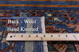 Blue Khorjin Persian Gabbeh Hand Knotted Wool Rug - 3' 3" X 5' 3" - Golden Nile