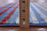 Blue Khorjin Persian Gabbeh Hand Knotted Wool Rug - 3' 3" X 5' 3" - Golden Nile