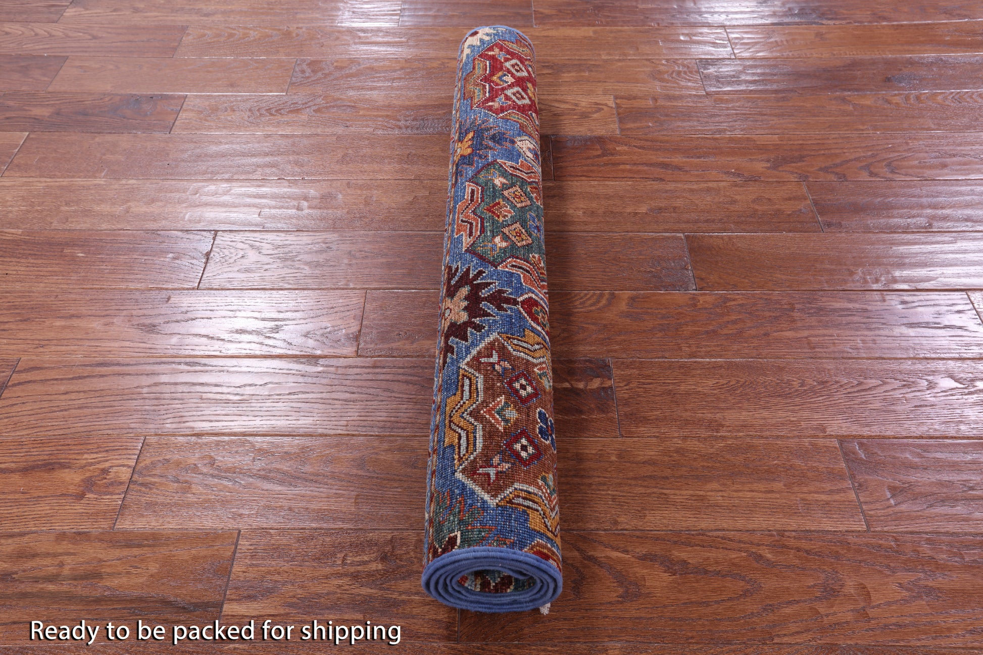 Blue Khorjin Persian Gabbeh Hand Knotted Wool Rug - 3' 3" X 5' 3" - Golden Nile