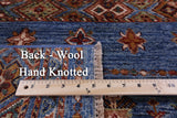 Blue Khorjin Persian Gabbeh Hand Knotted Wool Rug - 2' 10" X 4' 0" - Golden Nile