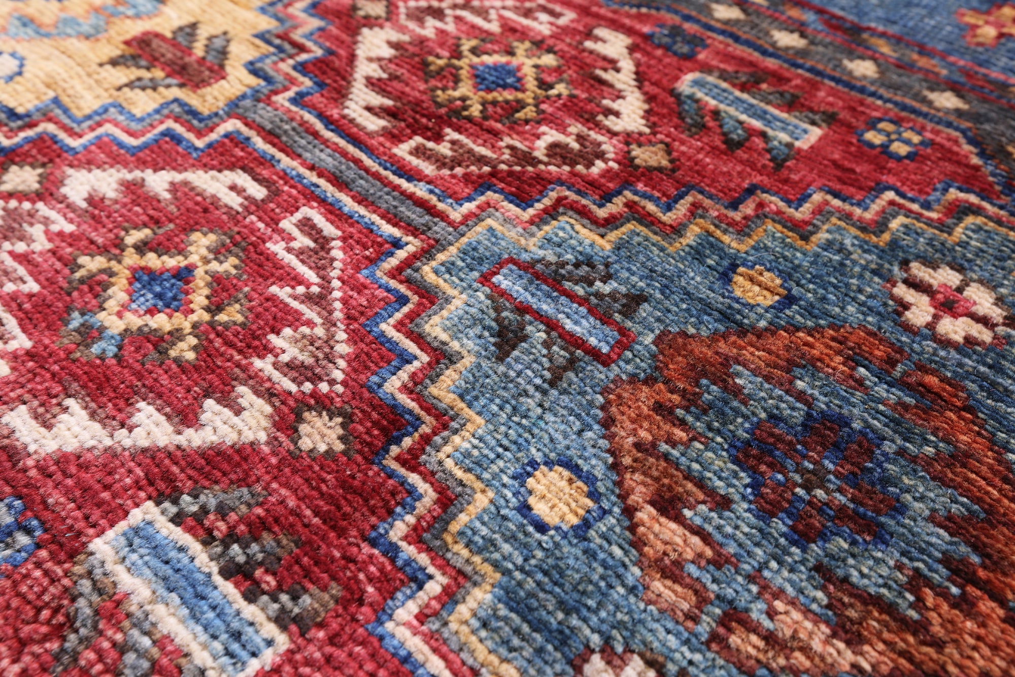 Blue Khorjin Persian Gabbeh Hand Knotted Wool Rug - 2' 9" X 4' 0" - Golden Nile