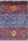 Blue Khorjin Persian Gabbeh Hand Knotted Wool Rug - 2' 9" X 4' 0" - Golden Nile