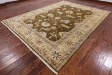Turkish Oushak Hand Knotted Wool Area Rug - 8' 11" X 11' 9" - Golden Nile