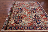 Ivory Persian Fine Serapi Hand Knotted Wool Rug - 8' 10" X 11' 6" - Golden Nile