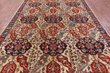 Ivory Persian Fine Serapi Hand Knotted Wool Rug - 8' 10" X 11' 6" - Golden Nile