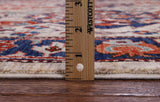 Ivory Persian Fine Serapi Hand Knotted Wool Rug - 8' 10" X 11' 6" - Golden Nile