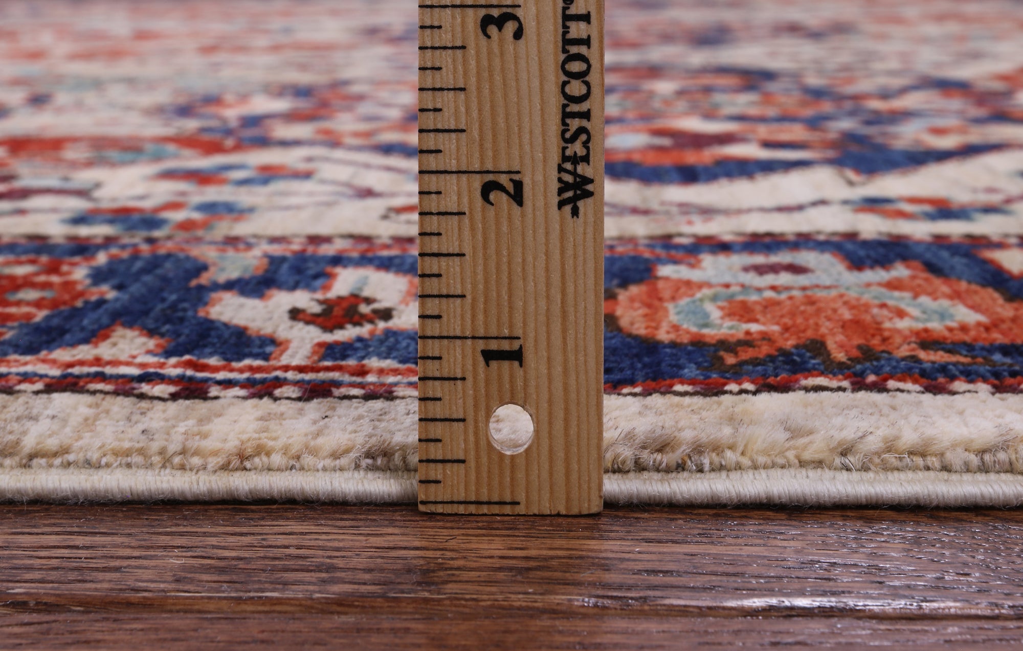 Ivory Persian Fine Serapi Hand Knotted Wool Rug - 8' 10" X 11' 6" - Golden Nile