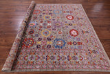 Persian Fine Serapi Hand Knotted Wool Rug - 8' 1" X 9' 10" - Golden Nile