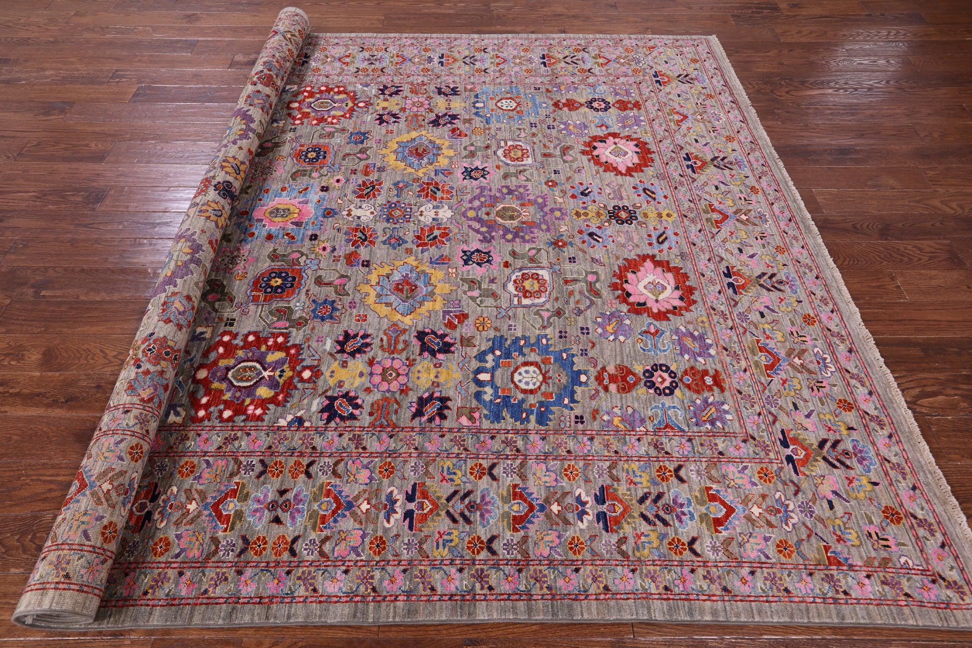 Persian Fine Serapi Hand Knotted Wool Rug - 8' 1" X 9' 10" - Golden Nile