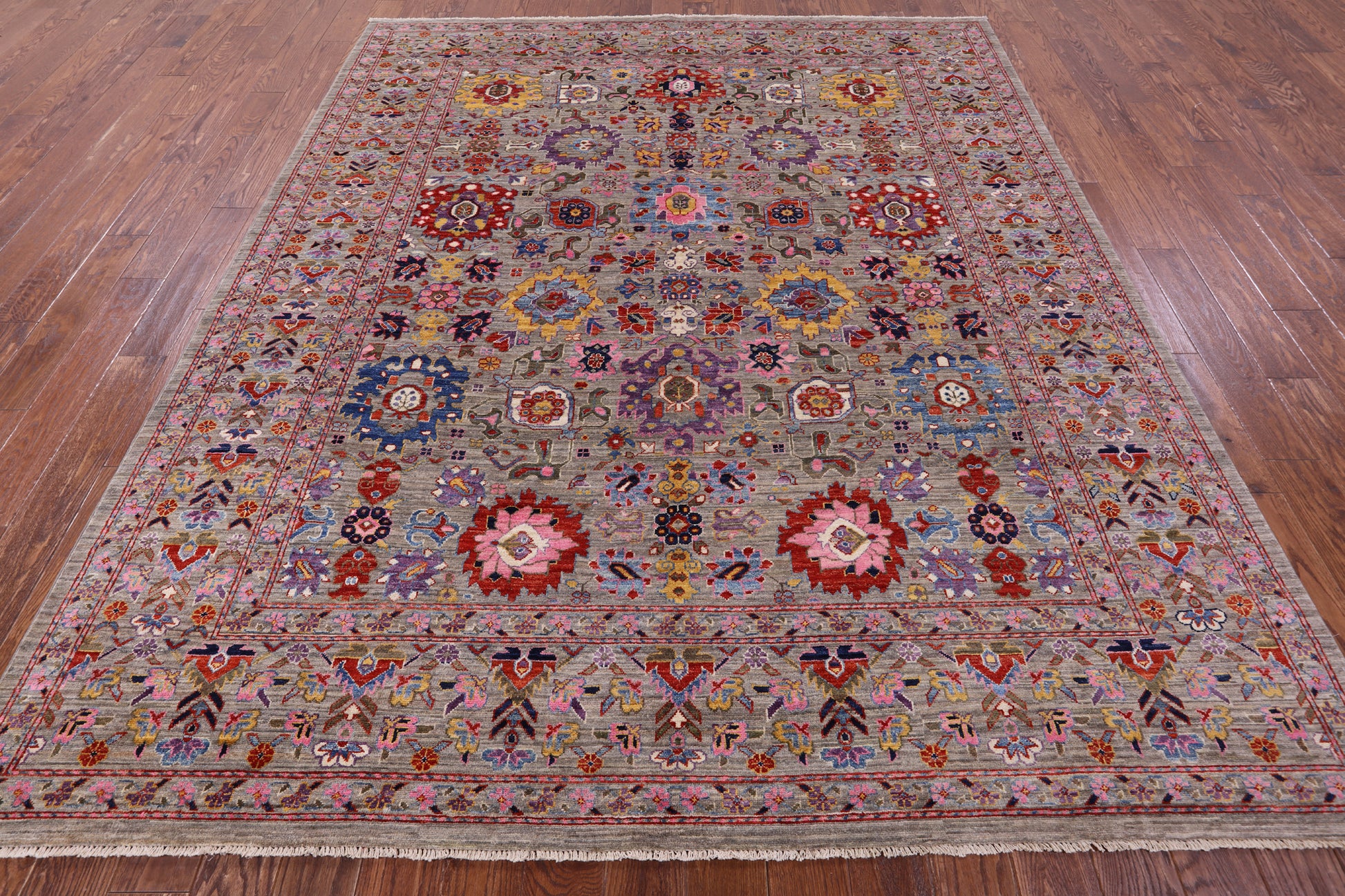 Persian Fine Serapi Hand Knotted Wool Rug - 8' 1" X 9' 10" - Golden Nile