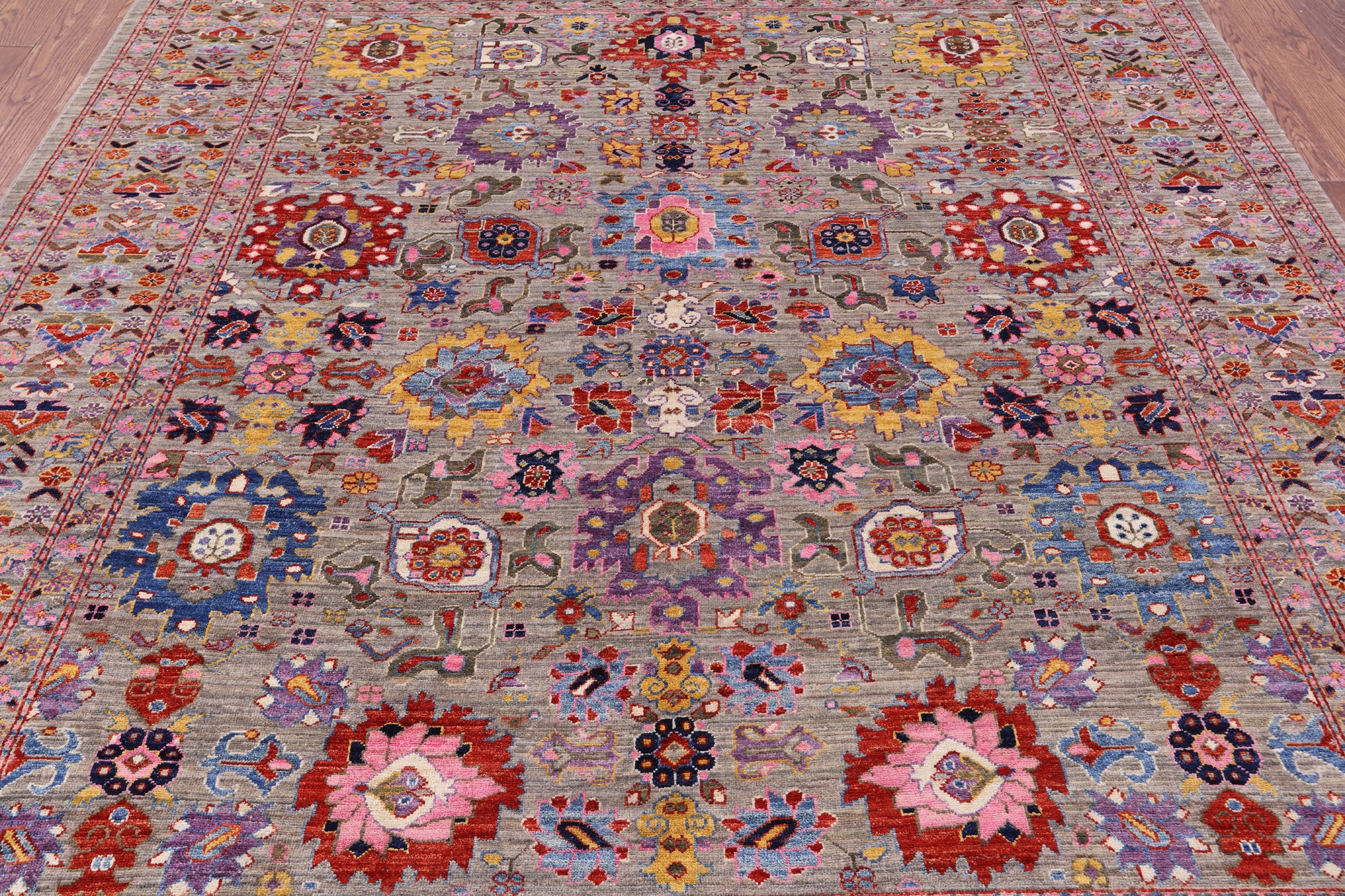 Persian Fine Serapi Hand Knotted Wool Rug - 8' 1" X 9' 10" - Golden Nile
