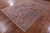 Persian Fine Serapi Hand Knotted Wool Rug - 8' 1" X 9' 10" - Golden Nile