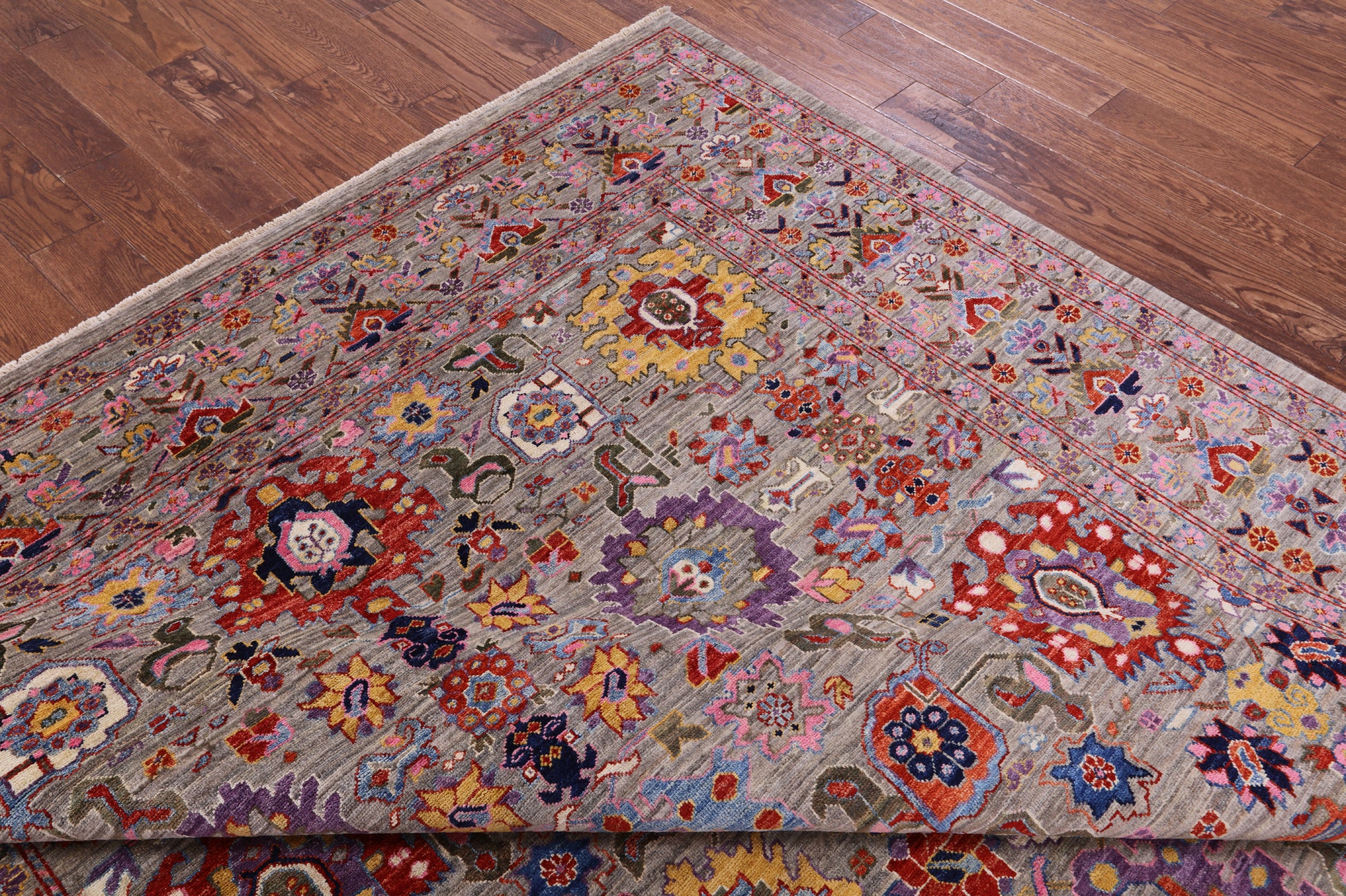 Persian Fine Serapi Hand Knotted Wool Rug - 8' 1" X 9' 10" - Golden Nile