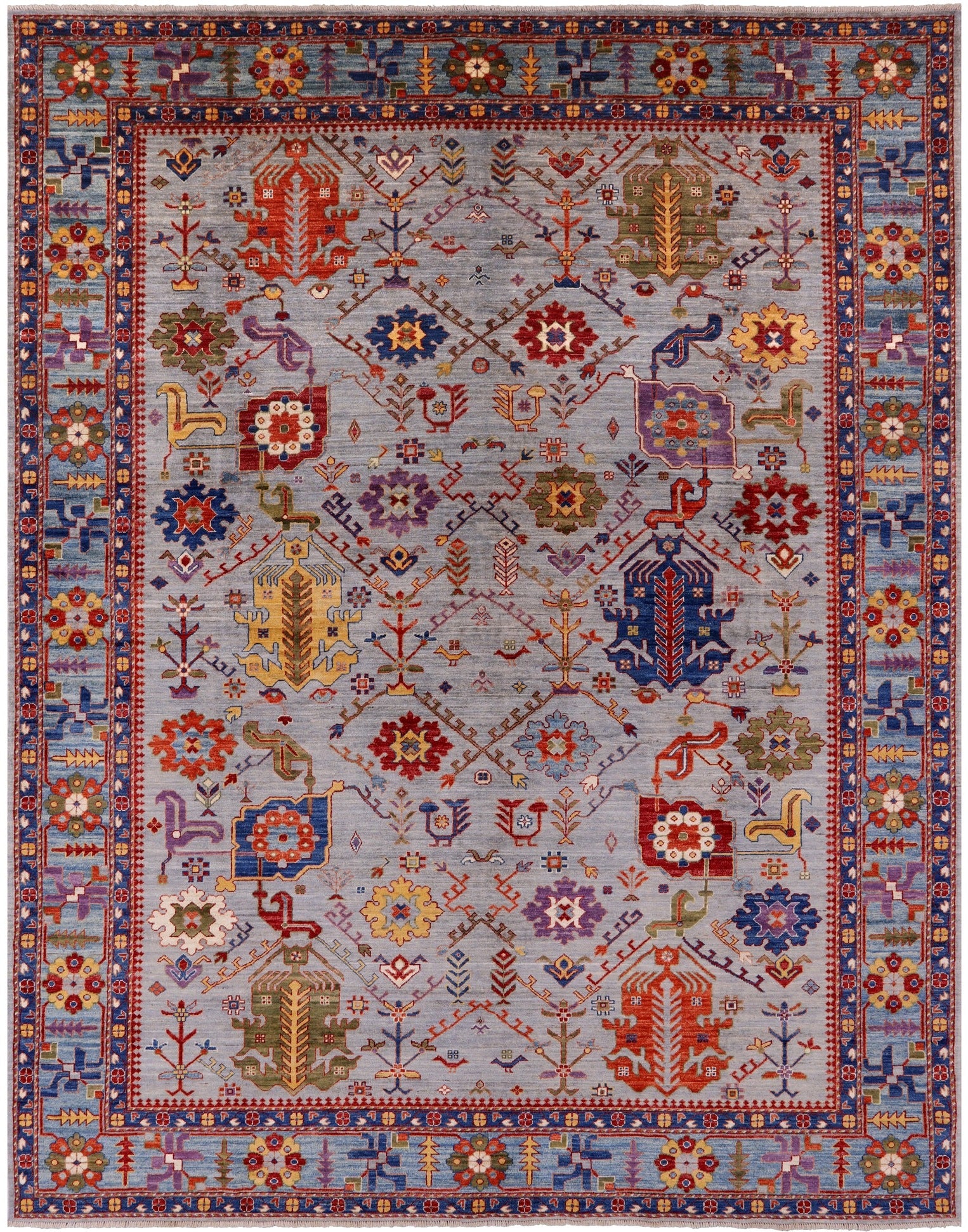 Persian Fine Serapi Hand Knotted Wool Rug - 9' 0" X 11' 10" - Golden Nile