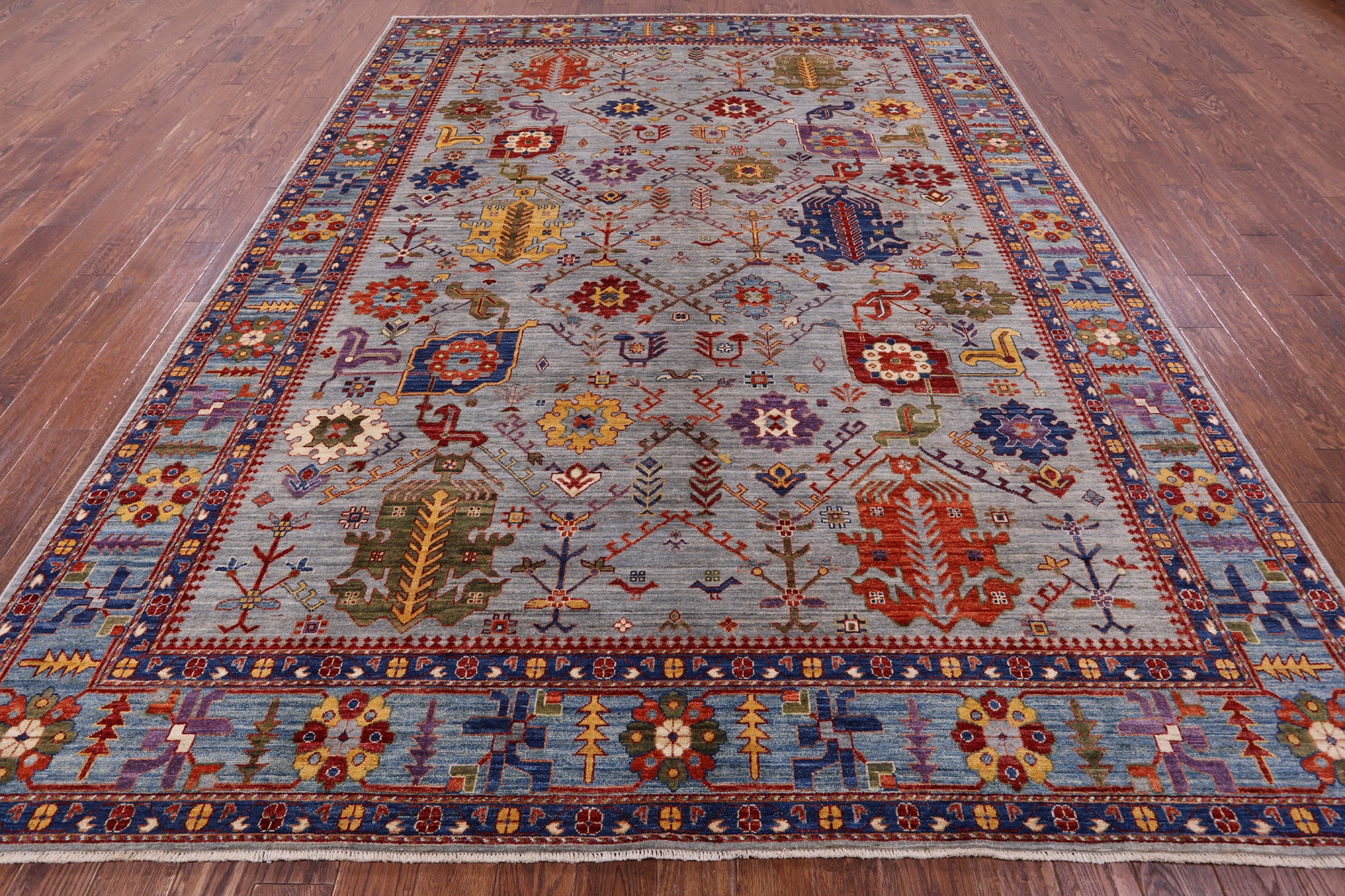 Persian Fine Serapi Hand Knotted Wool Rug - 9' 0" X 11' 10" - Golden Nile