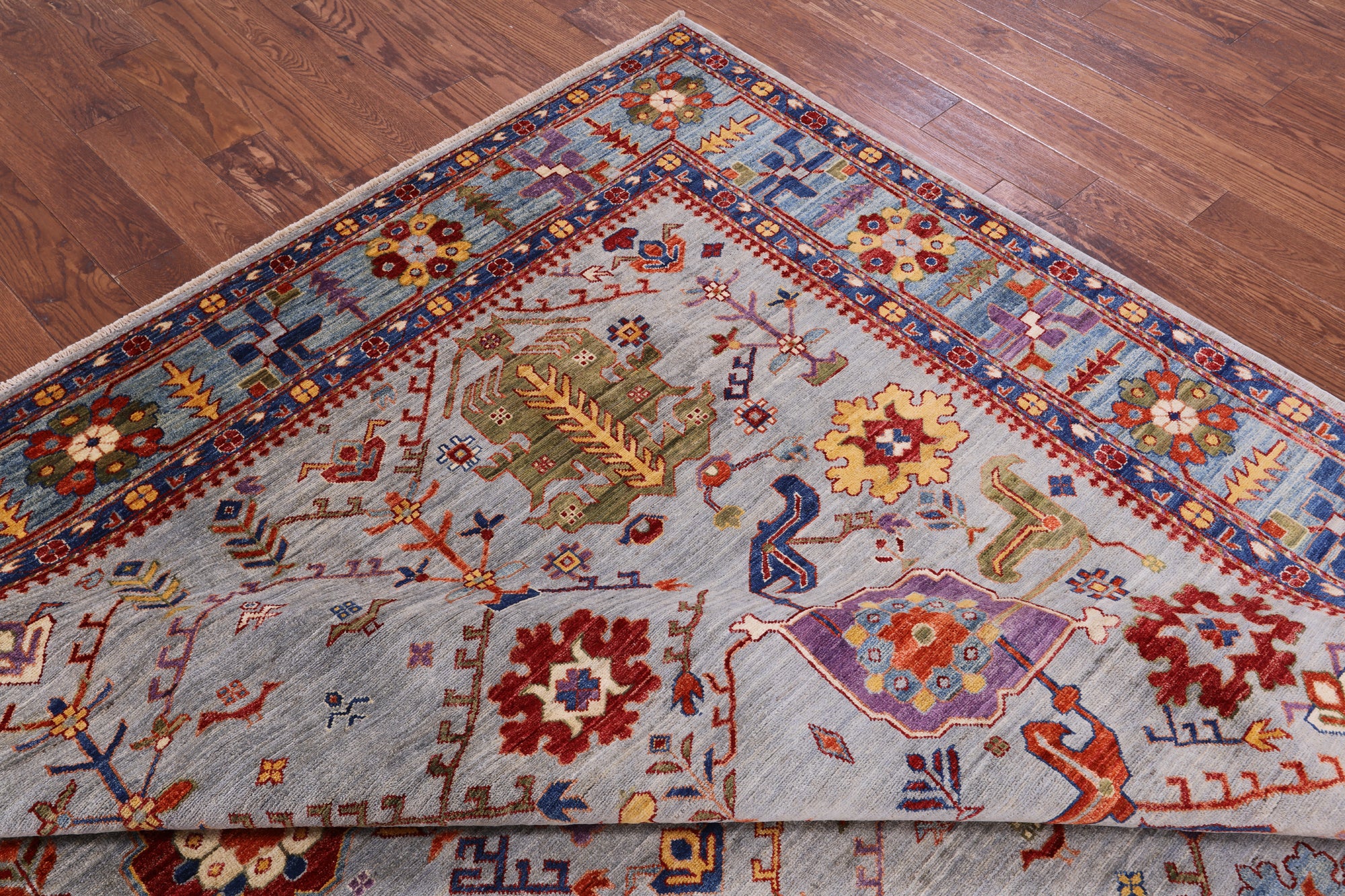 Persian Fine Serapi Hand Knotted Wool Rug - 9' 0" X 11' 10" - Golden Nile