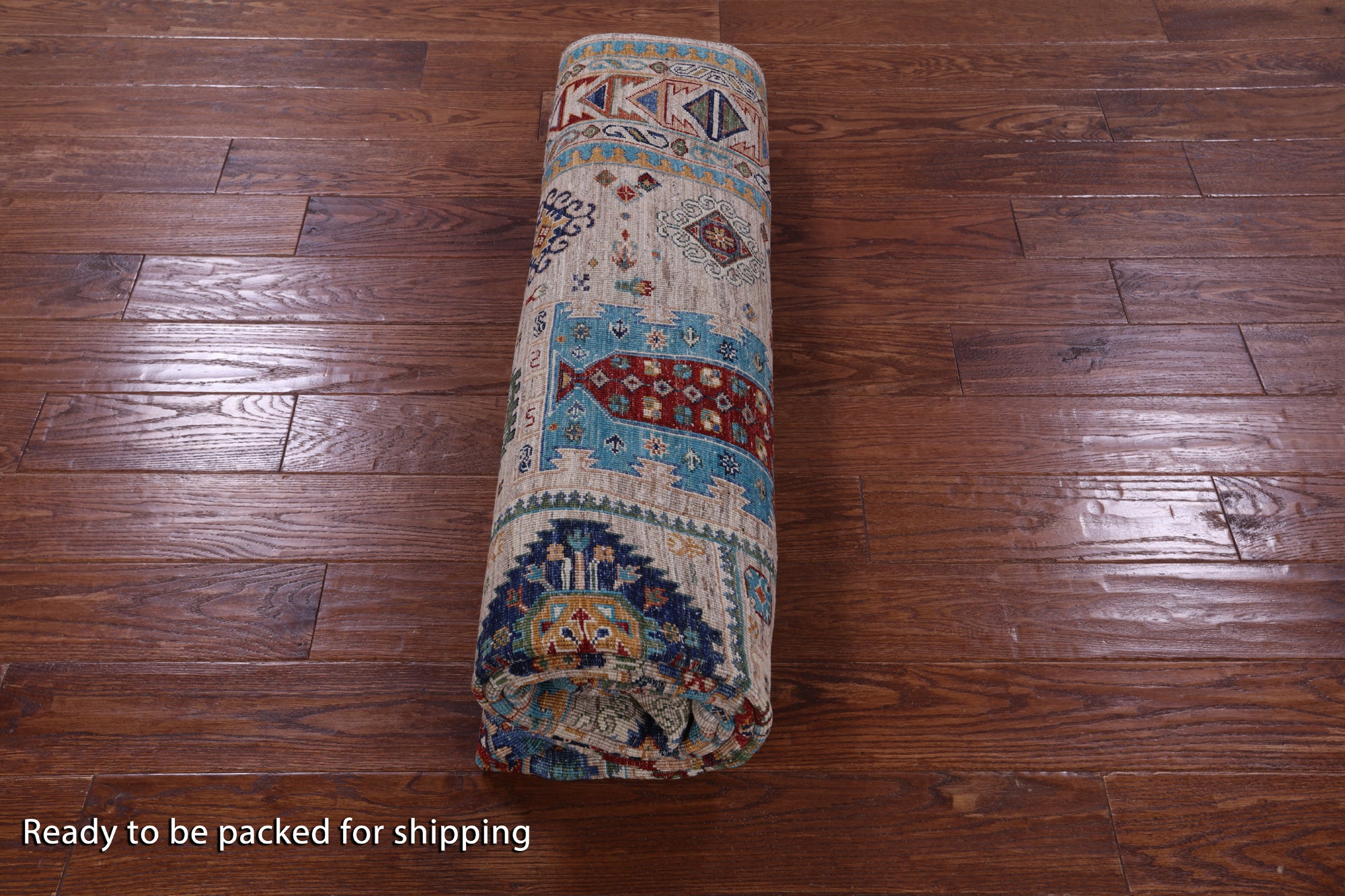 Turkmen Ersari Hand Knotted Wool Rug - 6' 9" X 9' 6" - Golden Nile