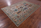Turkmen Ersari Hand Knotted Wool Rug - 6' 9" X 9' 6" - Golden Nile
