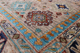 Turkmen Ersari Hand Knotted Wool Rug - 6' 9" X 9' 6" - Golden Nile