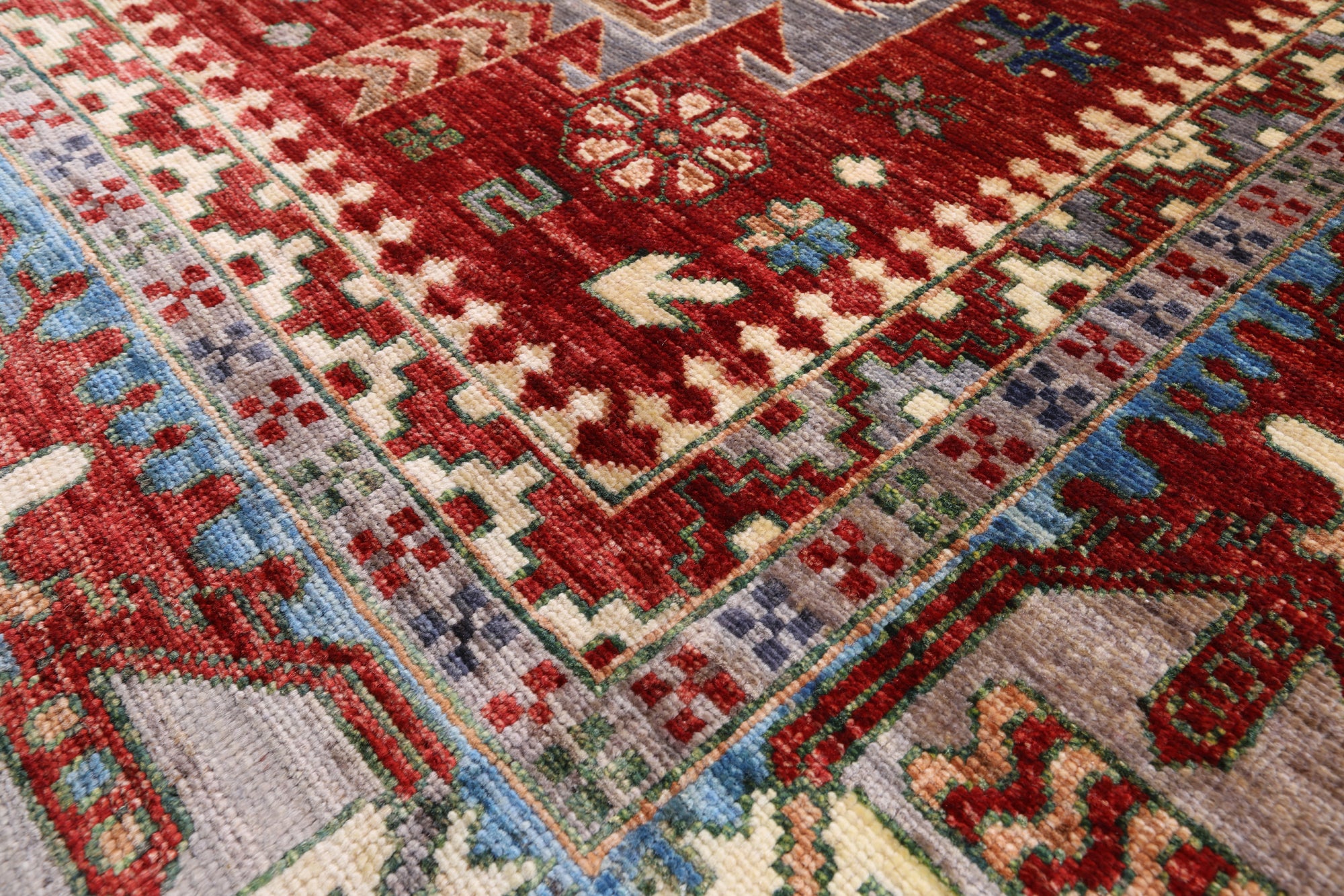 Red Persian Fine Serapi Hand Knotted Wool Rug - 6' 8" X 10' 2" - Golden Nile