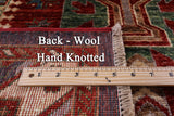 Red Persian Fine Serapi Hand Knotted Wool Rug - 6' 8" X 10' 2" - Golden Nile