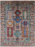 Turkmen Ersari Hand Knotted Wool Rug - 5' 2" X 6' 10" - Golden Nile