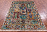 Turkmen Ersari Hand Knotted Wool Rug - 5' 2" X 6' 10" - Golden Nile