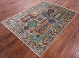 Turkmen Ersari Hand Knotted Wool Rug - 5' 2" X 6' 10" - Golden Nile
