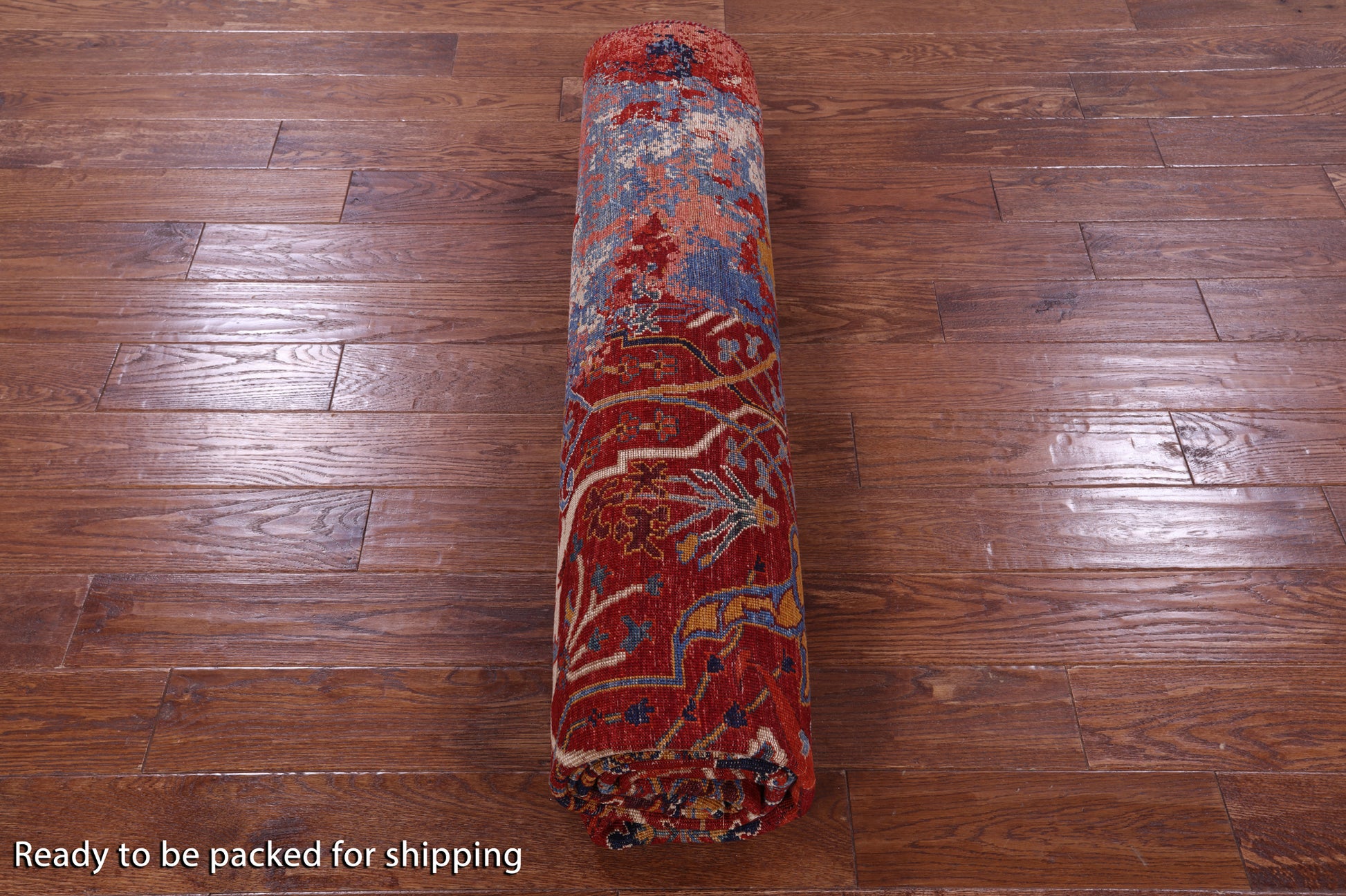 Persian Fine Serapi Hand Knotted Wool Rug - 7' 11" X 9' 9" - Golden Nile