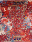 Persian Fine Serapi Hand Knotted Wool Rug - 7' 11" X 9' 9" - Golden Nile
