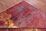 Abstract Modern Hand Knotted Wool Rug - 8' 0" X 9' 10" - Golden Nile
