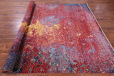 Abstract Modern Hand Knotted Wool Rug - 8' 0" X 9' 10" - Golden Nile