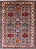 Super Kazak Hand Knotted Wool Rug - 9' 0" X 12' 1" - Golden Nile