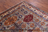 Super Kazak Hand Knotted Wool Rug - 9' 0" X 12' 1" - Golden Nile