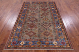 Super Kazak Hand Knotted Wool Rug - 5' 6" X 7' 10" - Golden Nile