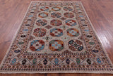 Turkmen Ersari Hand Knotted Wool Rug - 5' 7" X 8' 0" - Golden Nile