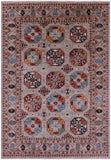 Turkmen Ersari Hand Knotted Wool Rug - 5' 7" X 8' 0" - Golden Nile