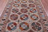 Turkmen Ersari Hand Knotted Wool Rug - 5' 7" X 8' 0" - Golden Nile