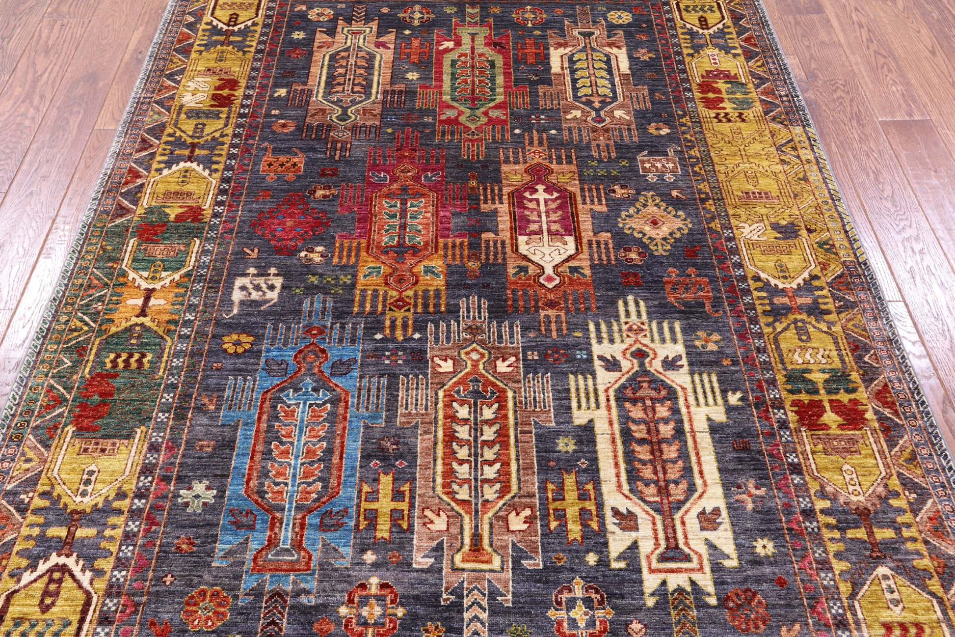 Persian Fine Serapi Hand Knotted Wool Rug - 5' 6" X 8' 2" - Golden Nile
